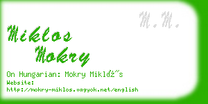 miklos mokry business card